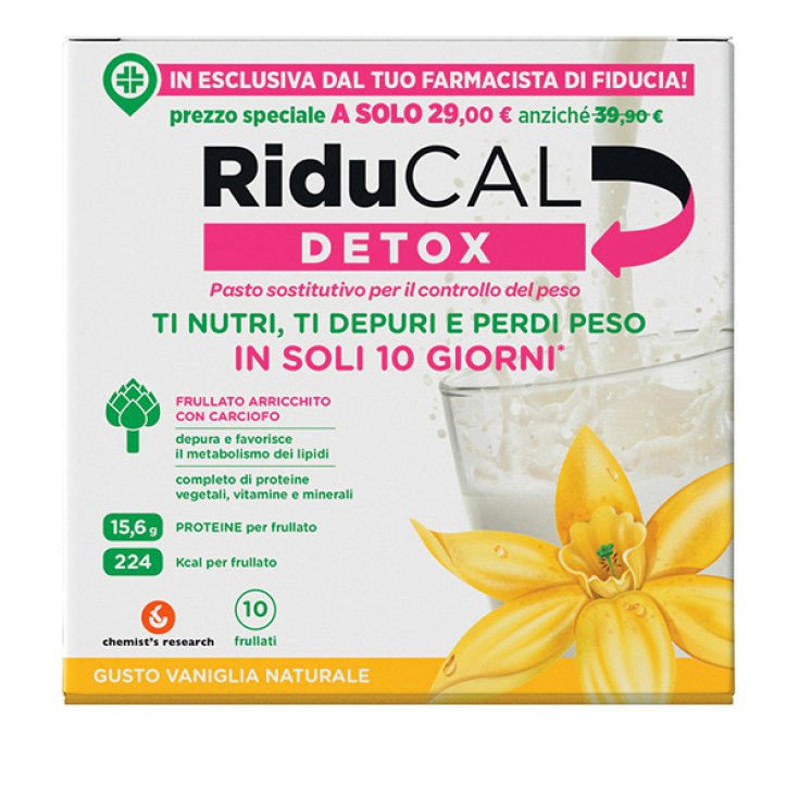 RiduCAL DETOX Chemist's Research 10 Beutel mit Vanillegeschmack