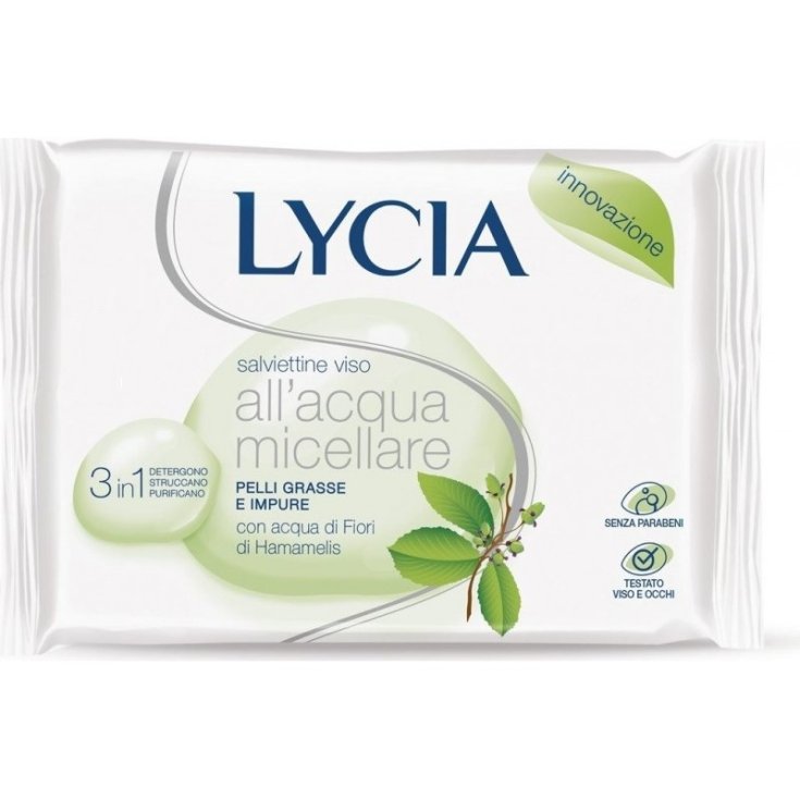 Lycia Micellar Water Wipes Fettige Haut 12 Tücher