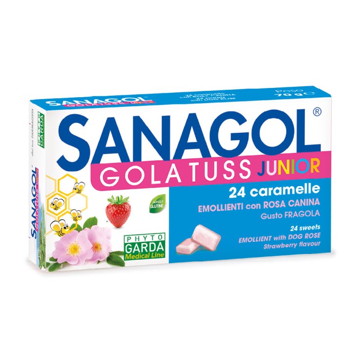 SANAGOL GOLA TUSS JUNIOR Phyto Garda 24 Erdbeerbonbons