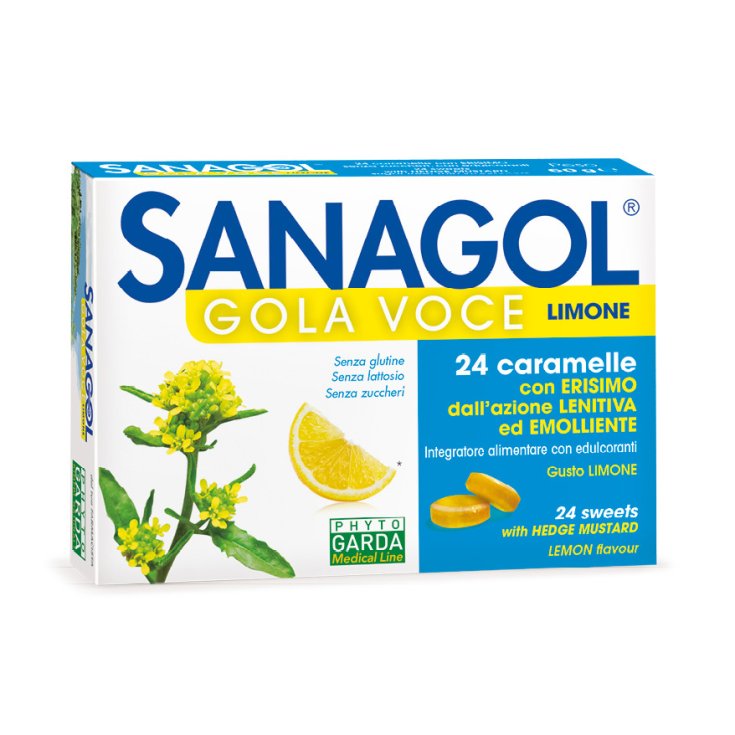 SANAGOL THROAT VOICE LEMON Phyto Garda 24 Bonbons