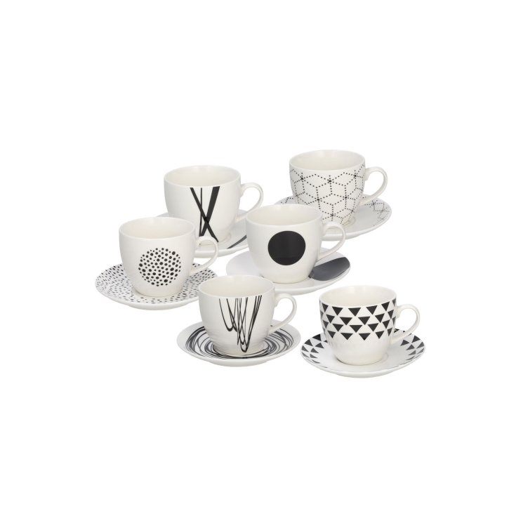 Set mit 6 Tognana Teetassen mit Untertasse