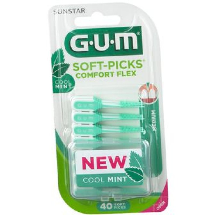 Sunstar Gum Soft Picks Comfort Flex Flex Medium Cool Mint 40 Einheiten