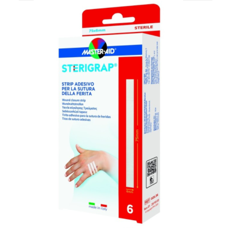 Sterigrap Strip Adhesive Naht Wounds Master • Aid 6 Stück 6x75mm