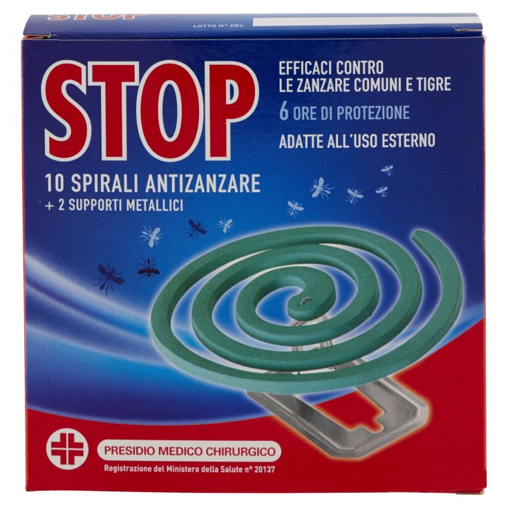 Anti-Moskito-Spiralen STOP 24 Stück + 2 Stützen