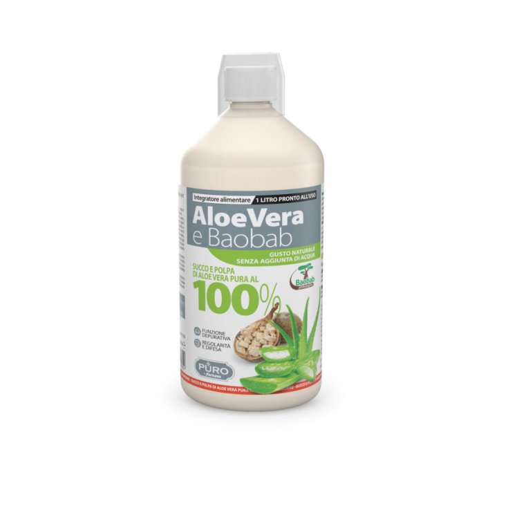 Saft und Fruchtfleisch 100 % Aloe Vera und reiner Baobab von Forhans 1000 ml