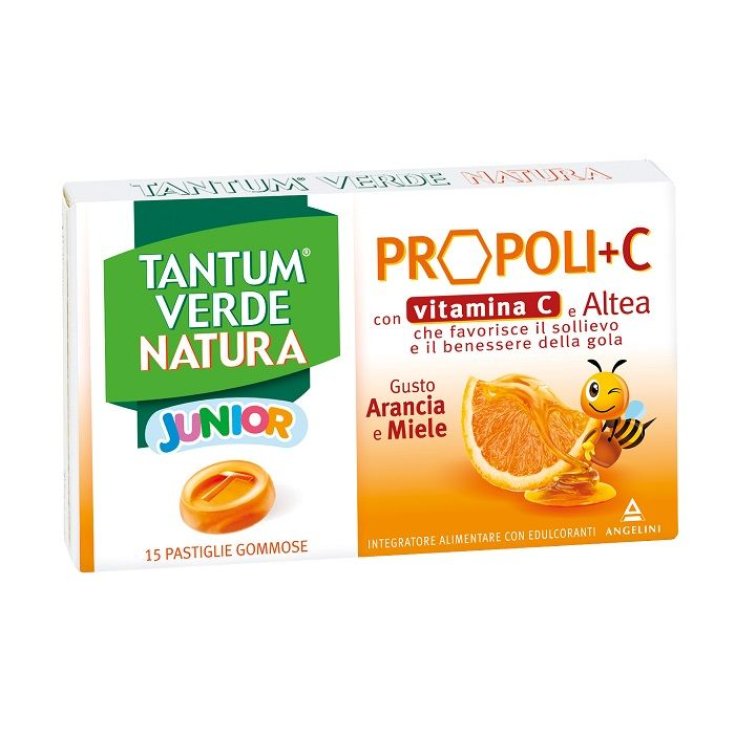 Tantum Verde Natura Junior Propolis + C Angelini 15 Gummitabletten