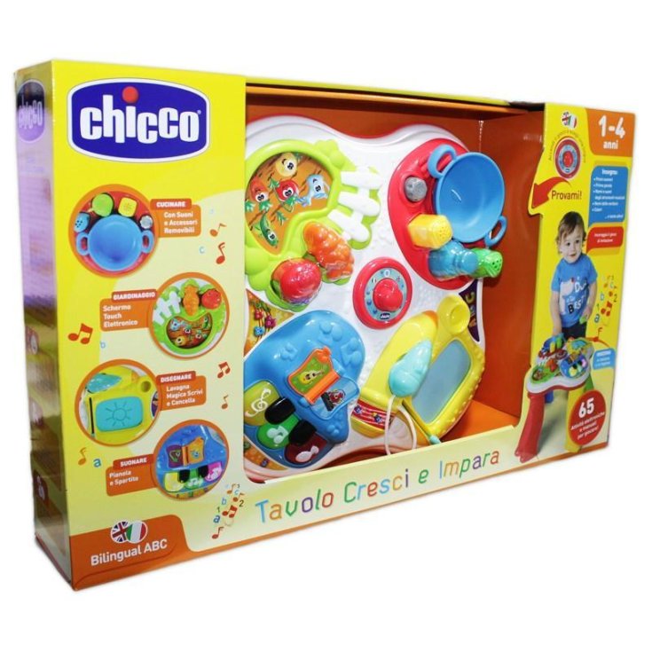 Tabelle Wachsen und Lernen zweisprachig ABC CHICCO 1-4 Jahre