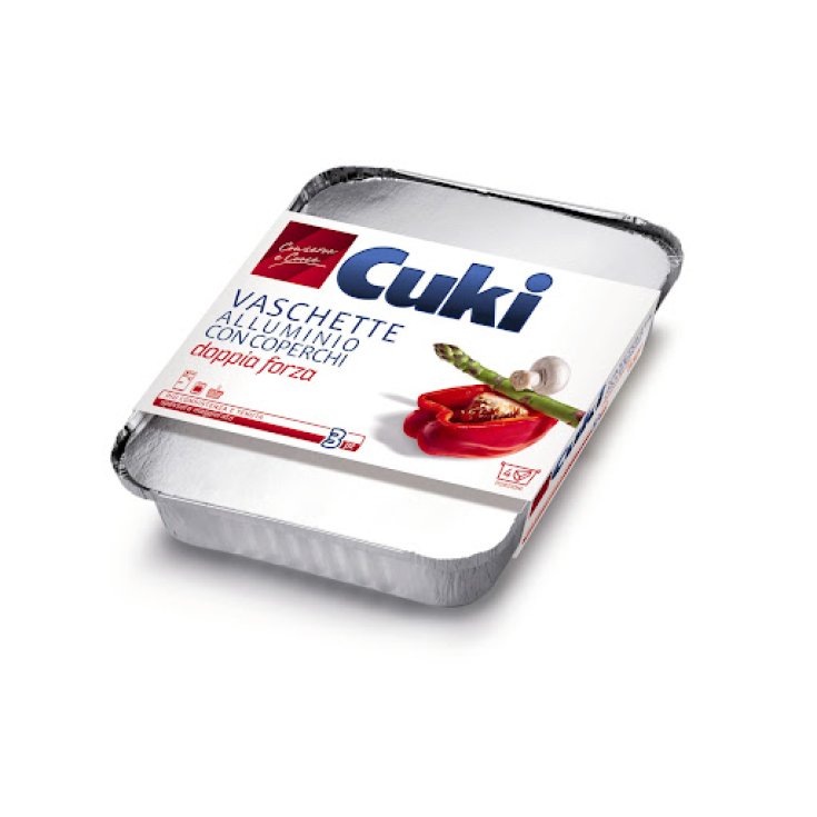 Aluminiumschalen mit Deckel Cuki 4 Portionen