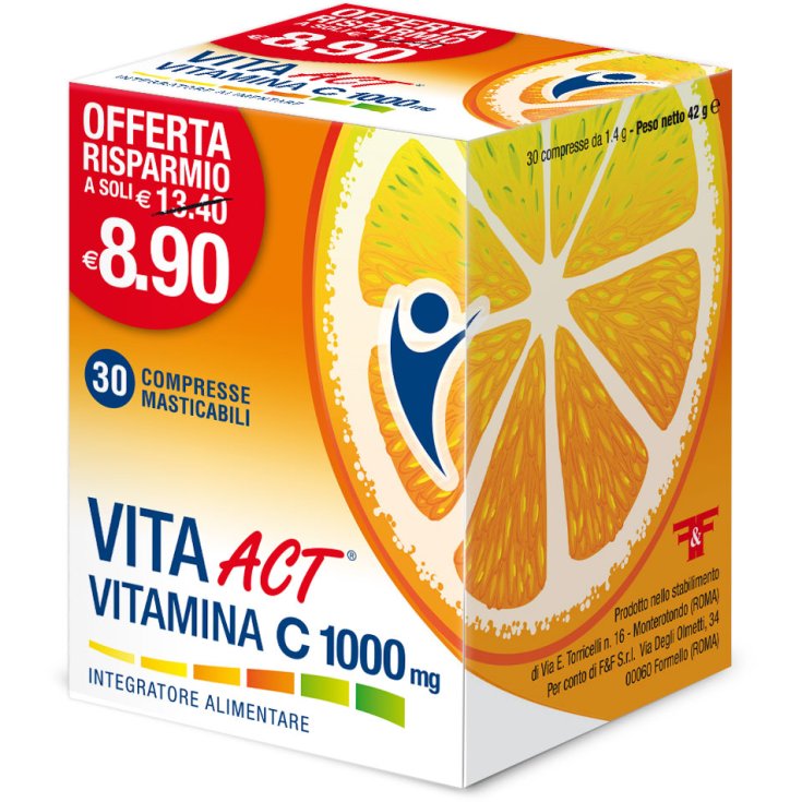 Vita Act Vitamin C 1000 mg F&F 30 Tabletten