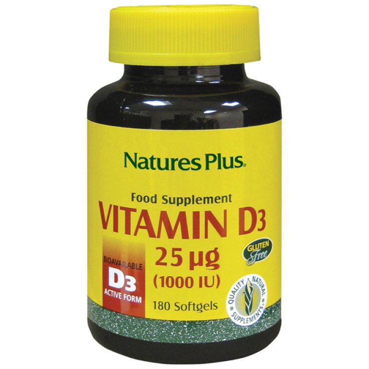 Vitamin D3 1000ui Natures Plus 180 Weichkapseln