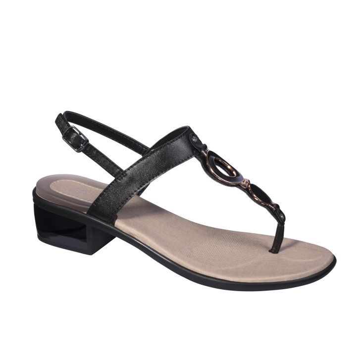 Yoko Flip-Flop Scholl® Damen Gelactiv® Schwarze Sandale Größe 36