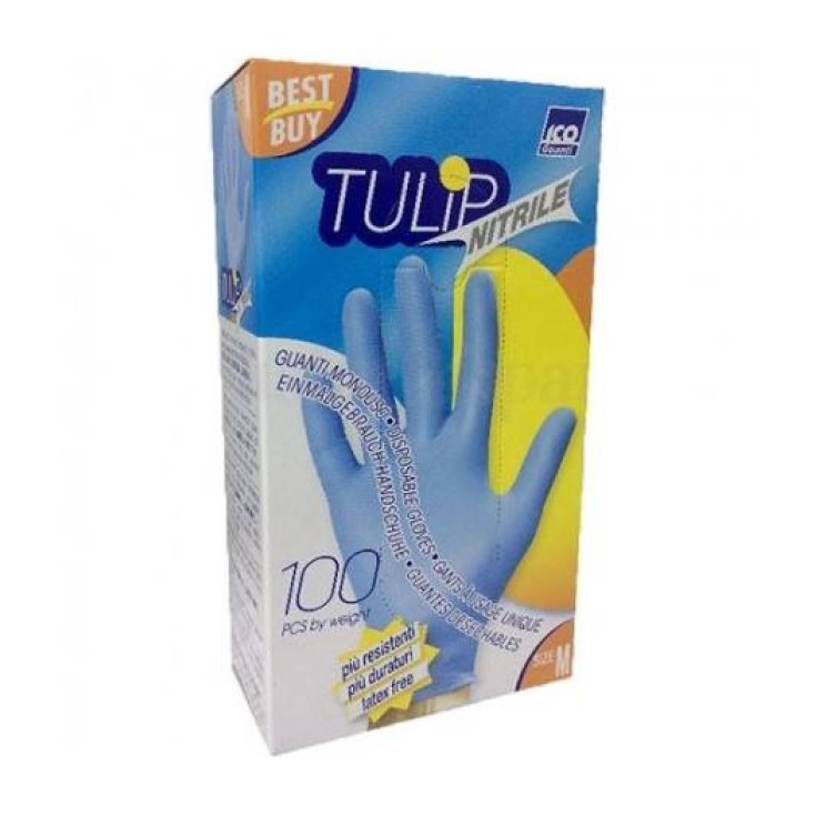 Blaue Nitrilhandschuhe Größe M Tulpe 100 Stück