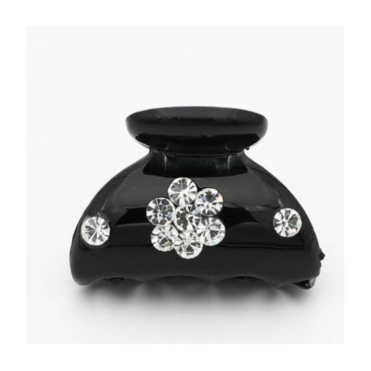 Pinzette mit Blumen und Strass schwarz Beauty Idea 1 Stück