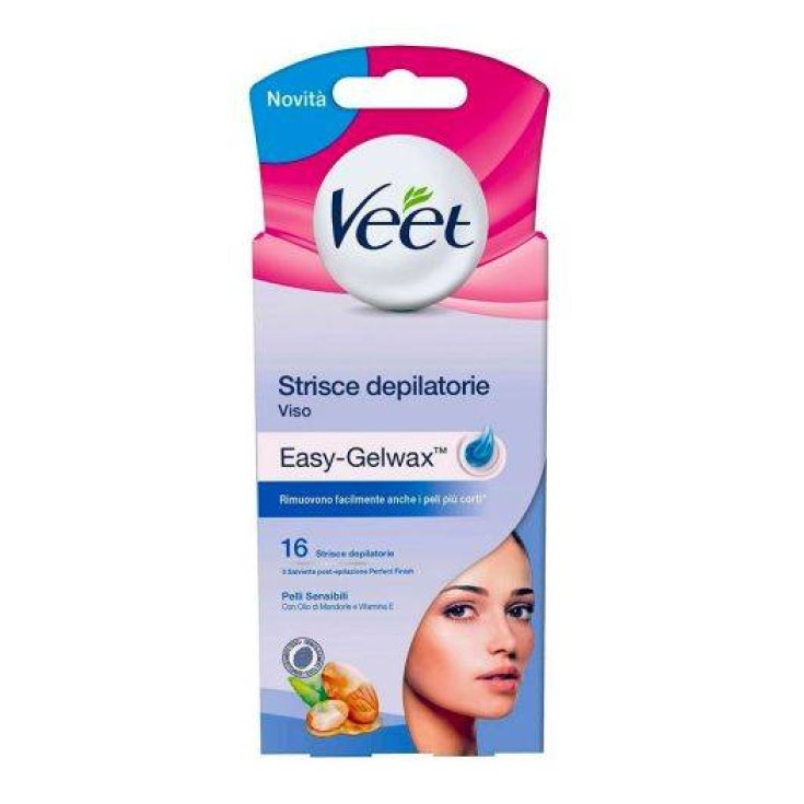 VEET Enthaarungsstreifen für empfindliche Haut, Gesicht, 16 Stück