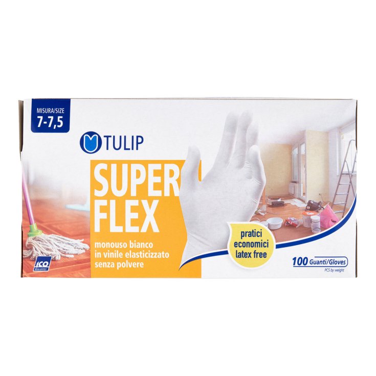 TULIP 100 HANDSCHUHE FLEX WEIß M