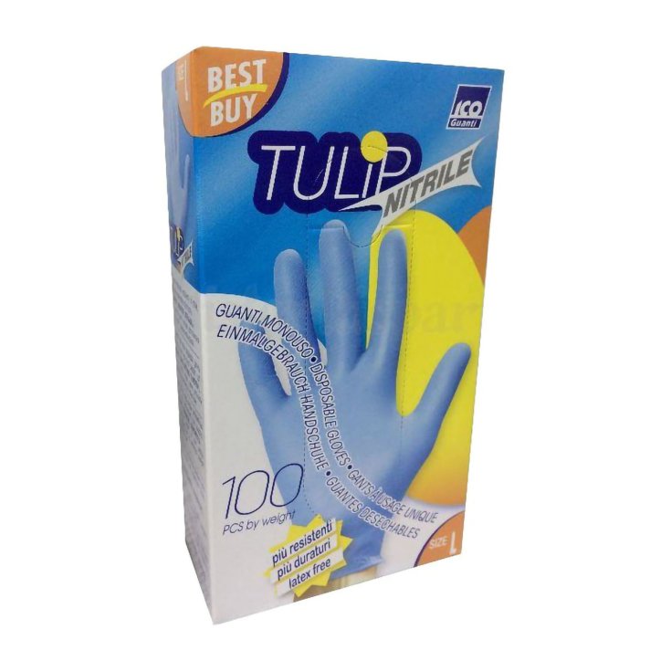 TULIP 100 BLAU NITRILHANDSCHUHE L
