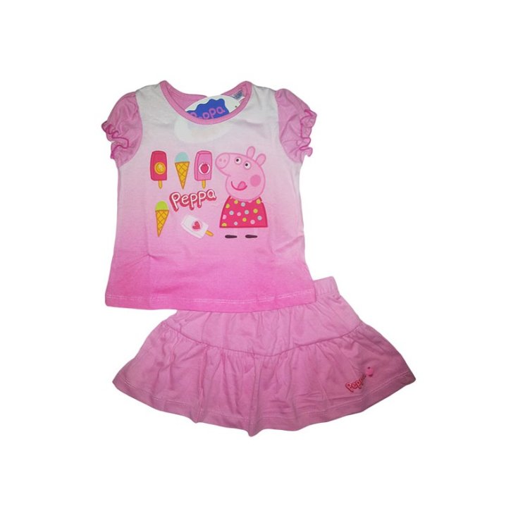 Rosa 12 m rosa Peppa Pig Baby Mädchen Rock T-Shirt-Set