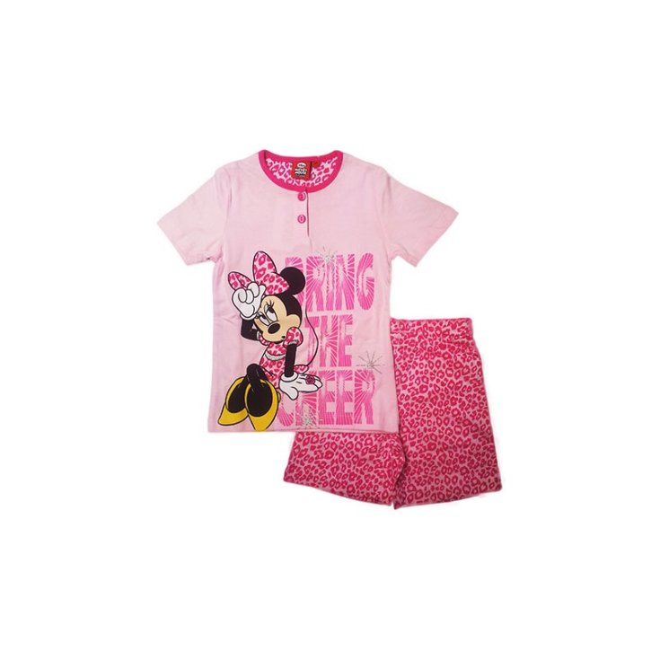 Schlafanzug Jersey T-Shirt Shorts Baby Mädchen Disney Minnie 4A