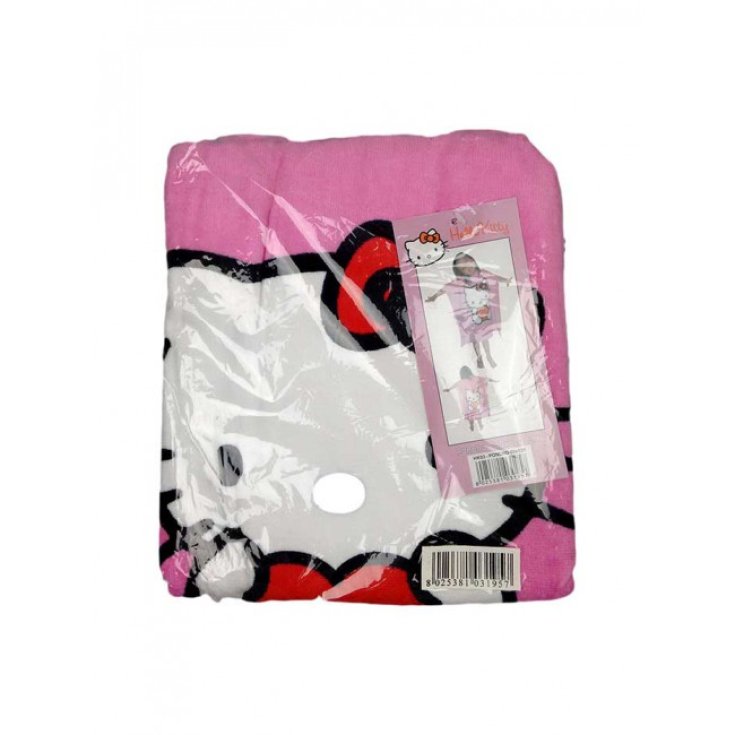 Poncho Bademantel Strandtuch Mädchen Frottee Hello Kitty TU