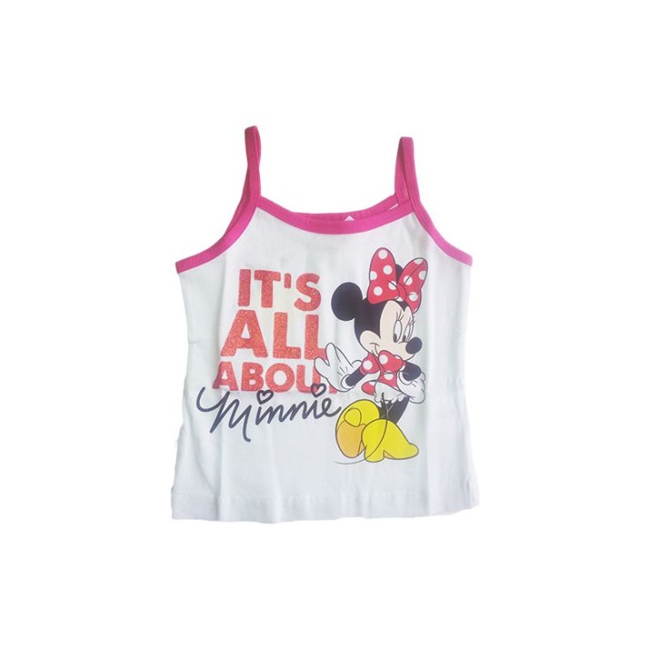 Top Tanktop Hosenträger Jersey ärmelloses T-Shirt Mädchen Disney Minnie 3A