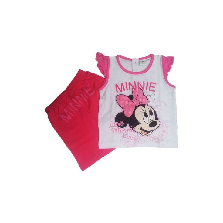 Disney Baby Minnie Maus T-Shirt + Shorts Farbe Fuchsia 24 Monate