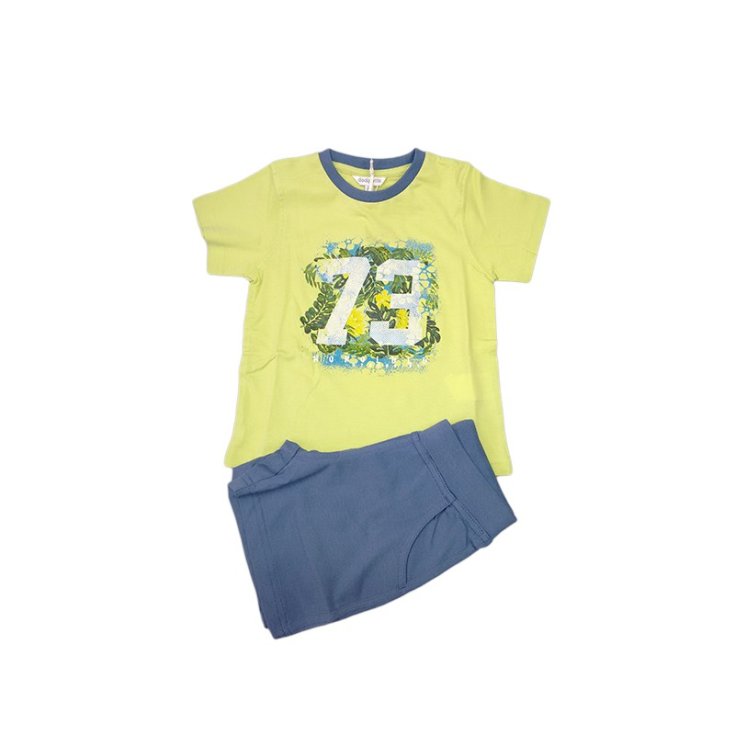 T-Shirt und Shorts Babyjunge grün Dodipetto 3A