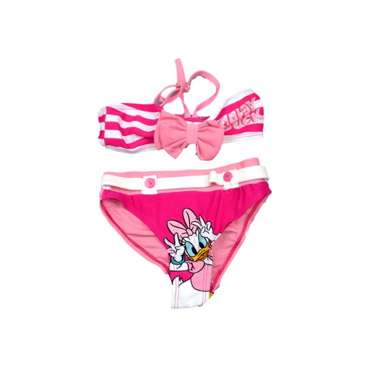 Disney Daisy Duck 2-teiliger Badeanzug für Mädchen, fuchsia 4A