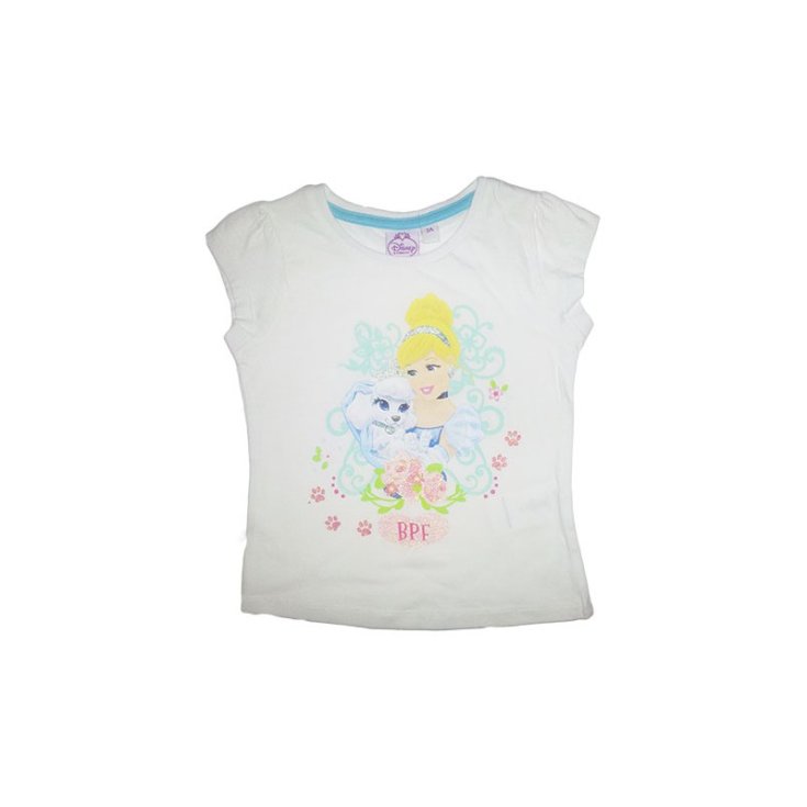 T-Shirt Mädchen T-Shirt Disney Prinzessinnen weiß 4A