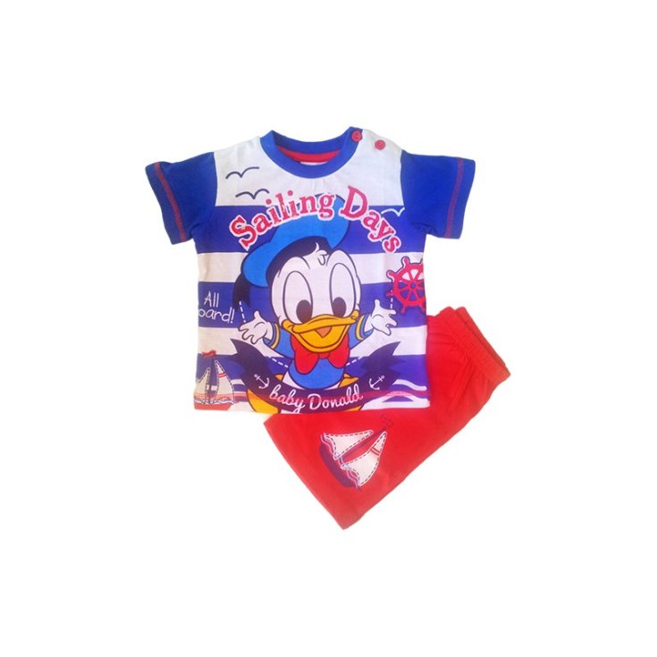 Pyjama Jersey T-Shirt Shorts neugeborenes Baby Disney Baby Donald Duck bluette 12 m