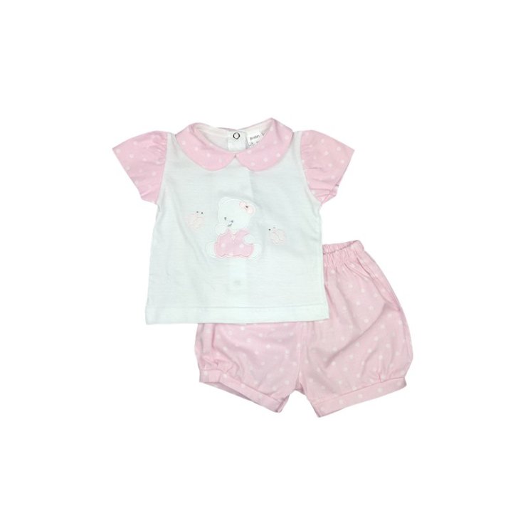 3 m rosa Birillini neugeborenes Baby Mädchen Shorts T-Shirt Set