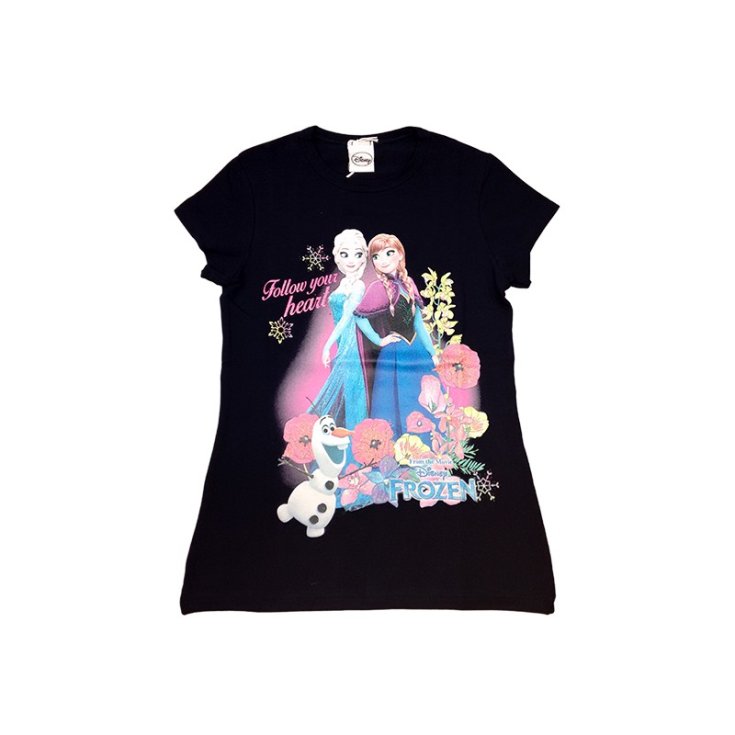 Disney Frozen blau 4A Baby Mädchen T-Shirt aus bielastischer Baumwolle