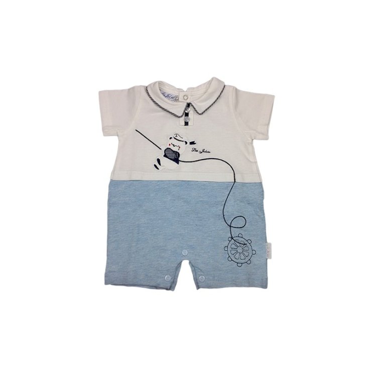 Baby Strampler Baby Junge Halbarm Weißer Himmel Les Jolies 3 - 6 m