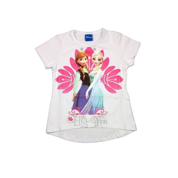 T-shirt T-shirt aus elastischer baumwolle für mädchen Disney Frozen weiß 4A