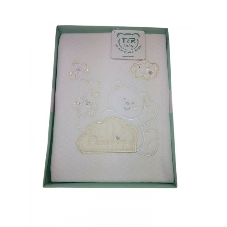 Deckenbezug T&R Babybett Babybett Baby Boy Neugeborenes Baby creme Stickerei TU