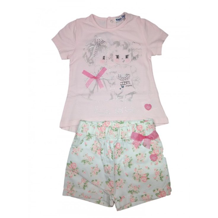 2er-Set Kurzarm-Jersey-Shorts für Neugeborene Mädchen TdM Mini Rosa 6 - 9 m