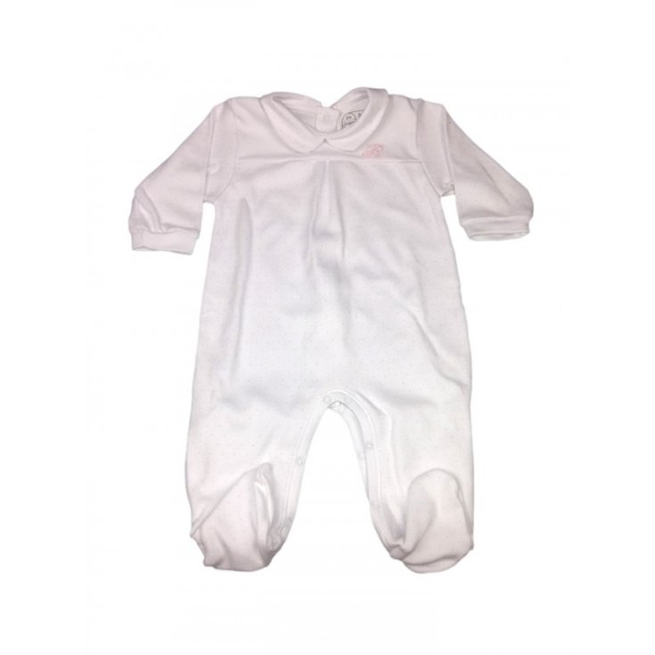 Rapife Baby-Strampler aus Baumwolle mit weißen und rosa Tupfen, 3 m