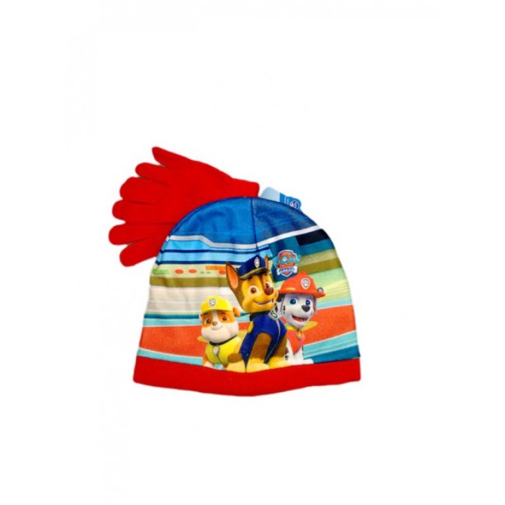 Set 2 Stück Hut Mütze Handschuhe Baby Junge Paw Patrol rot Größe 54