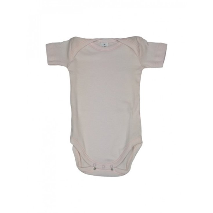 Rosa Rapife Baby-Unterwäsche-Bodysuit mit halben Ärmeln, 12 m