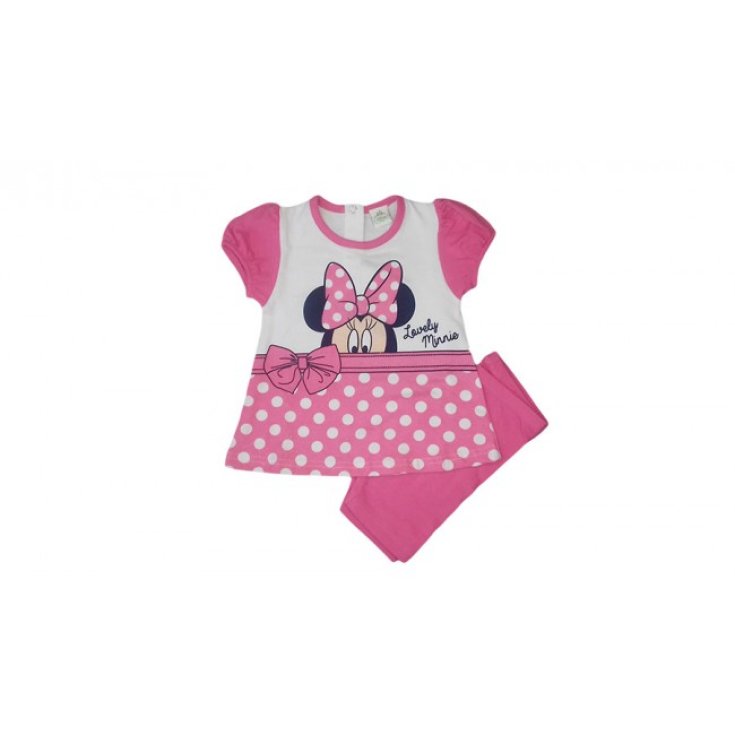 Komplett 2 Stück Baumwolle Baby Mädchen Disney Baby Minnie Weiß Fuchsia 18 m