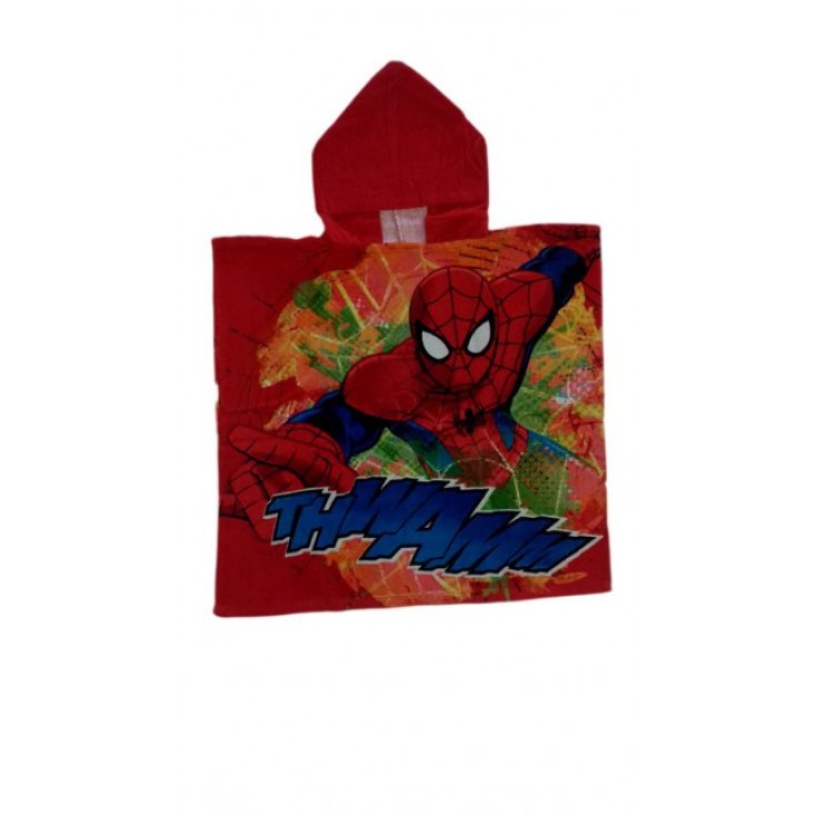 Poncho Bademantel Strandtuch Kinderschwamm Spiderman Spiderman TU