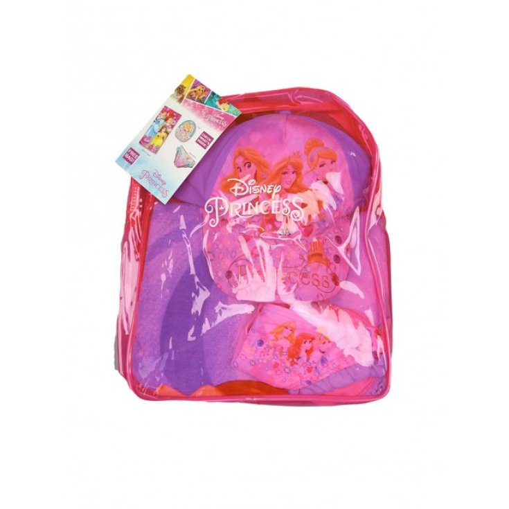 Strandset Rucksack Handtuch Hut Kostüm Slip Badeanzug Baby Mädchen Disney Prinzessinnen 6A