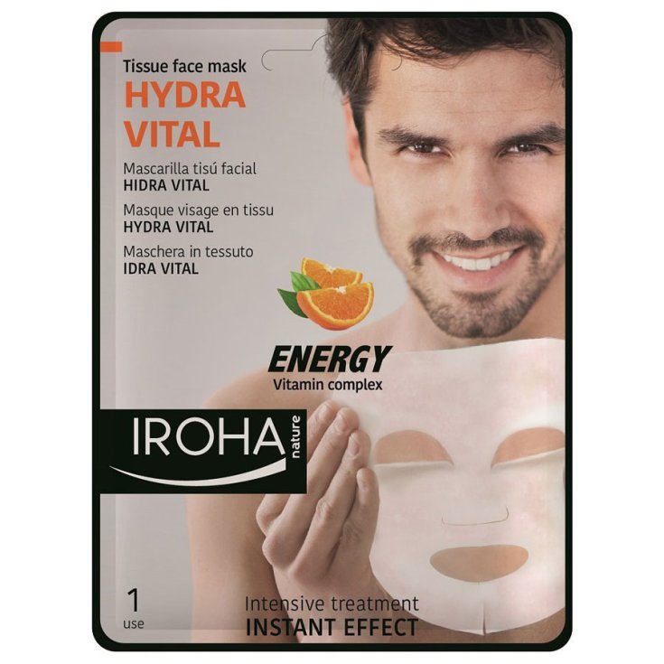 Iroha Nature Hydra Vital Gesichtsmaske aus Vitamin C Stoff 1 Einheit Iroha Nature Hydra Vital Gesichtsmaske aus Vitamin C Stoff 1 Einheit