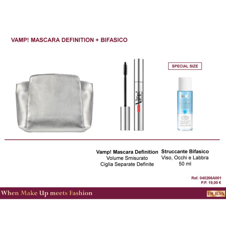 Box-Set 2018 Pupa Kit Vamp! Definition Mascara & Biphasic Shimmer Ref. 0747