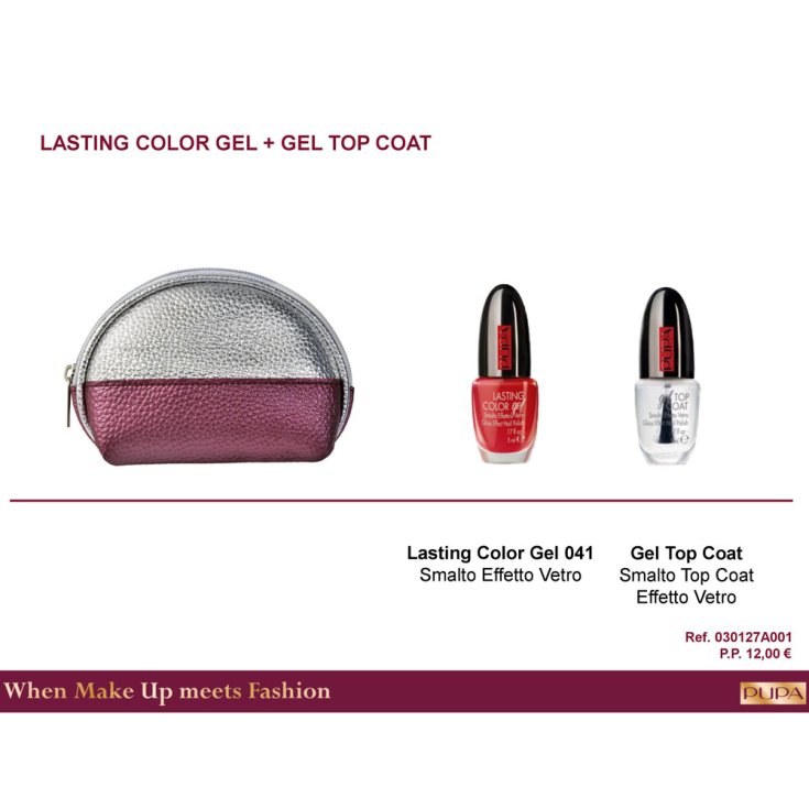Box 2018 Pupa Kit Lasting Color Gel & Top Coat Gel Ref. 0808