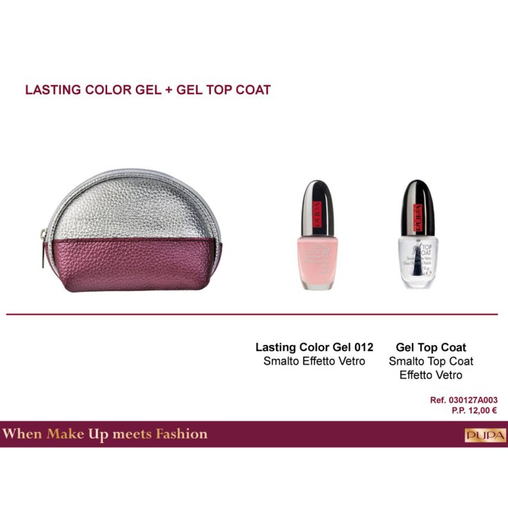 Box 2018 Pupa Kit Lasting Color Gel & Top Coat Gel Ref. 0822