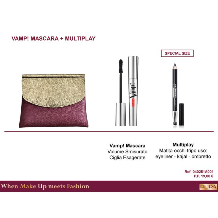 * PUPA KIT POCHETTE MASC VAMP + M / MAT.