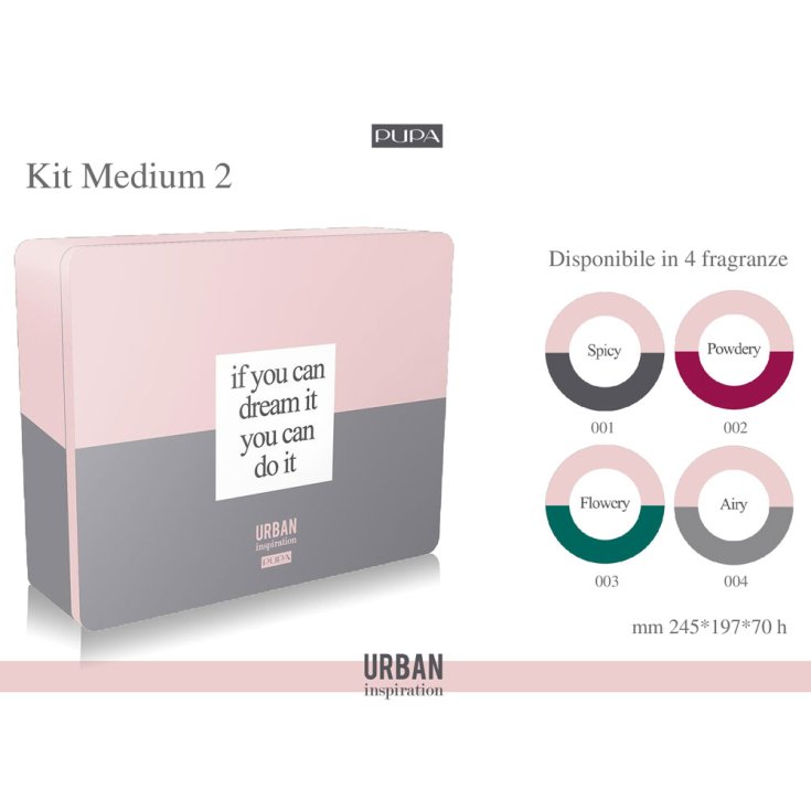 2018 Pupa Urban Inspiration Kit Medium 2 Box n. 002 pudrig