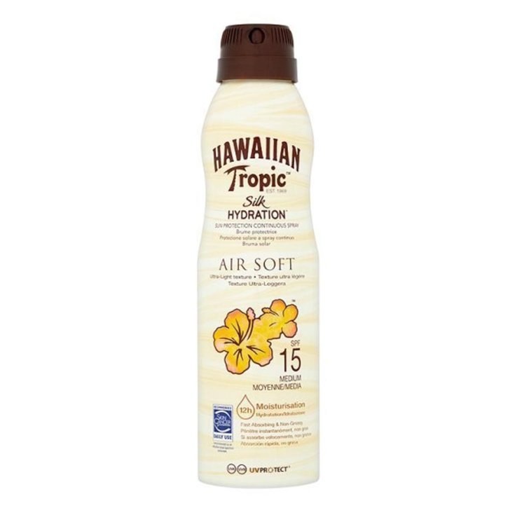 Hawaiian Tropic Silk Hydration Air Soft Solaire Protection A Continuous Spray Spf15 177ml