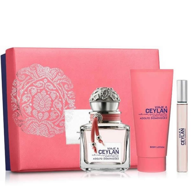 Adolfo Dominguez Viaje A Ceylan Eau de Toilette Spray 100ml Set 3 Teile
