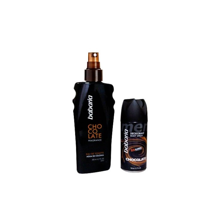 Babaria Schokolade für Männer Eau de Toilette Spray 200 ml Set 2 Teile